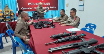 ตรวจอาวุธปืน 